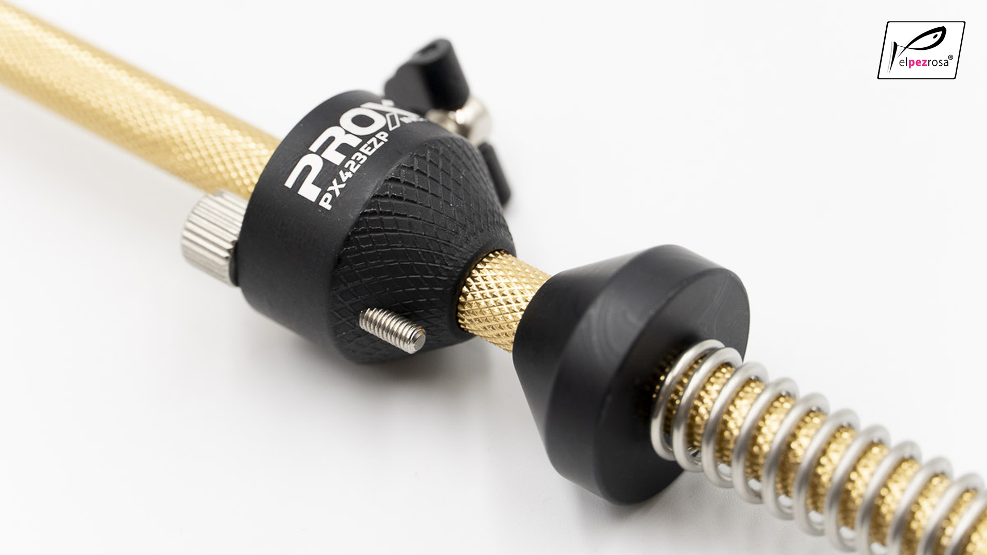 Detalle del tornillo de bloqueo antideslizamiento y el eje moleteado del PROX Line Remover EZ Plus