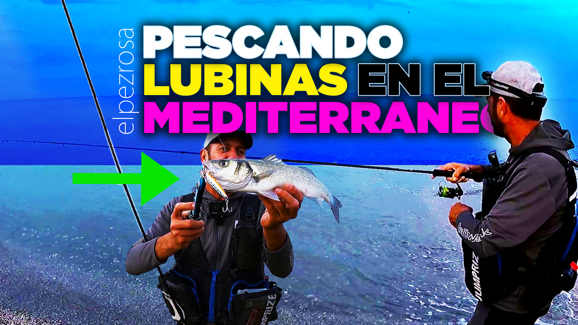VIDEO - Pescando lubinas mediterraneas desde playa a spinning