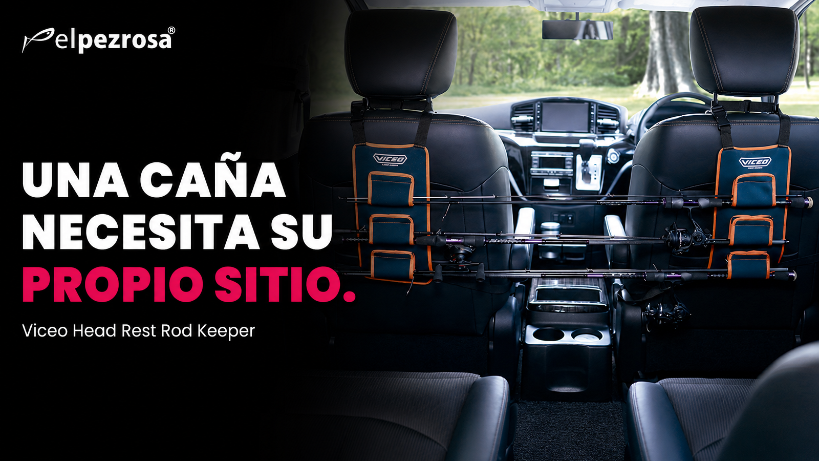 Cómo llevar las cañas en el coche, cada una en su sitio: Viceo Head Rest Rod Keeper